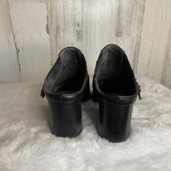 Seychelles Women's Size 7.5 Western Moto Mules Pointed Toe Slip On Heels Shoes - Picture 5 of 11